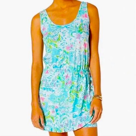 Lilly Pulitzer Analee Skort Stretch Romper What a Lovely Place Size M - Picture 1 of 11